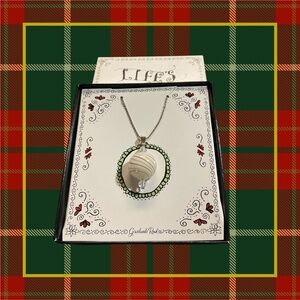 Studio 100. “Life’s A Ball.” Hand Blown Ornament Necklace. Swirl